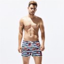 783/5000 Men's Short Short Blue Floral Fashion Beach White Stripes