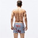 783/5000 Men's Short Short Blue Floral Fashion Beach White Stripes