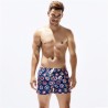 Men's Short Short Blue Floral Fashion Beach White Stripes