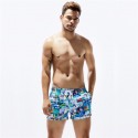 Short de Praia Listrado Marinheiro Floral Masculino Curto Branco