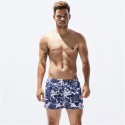 Short de Praia Listrado Marinheiro Floral Masculino Curto Branco