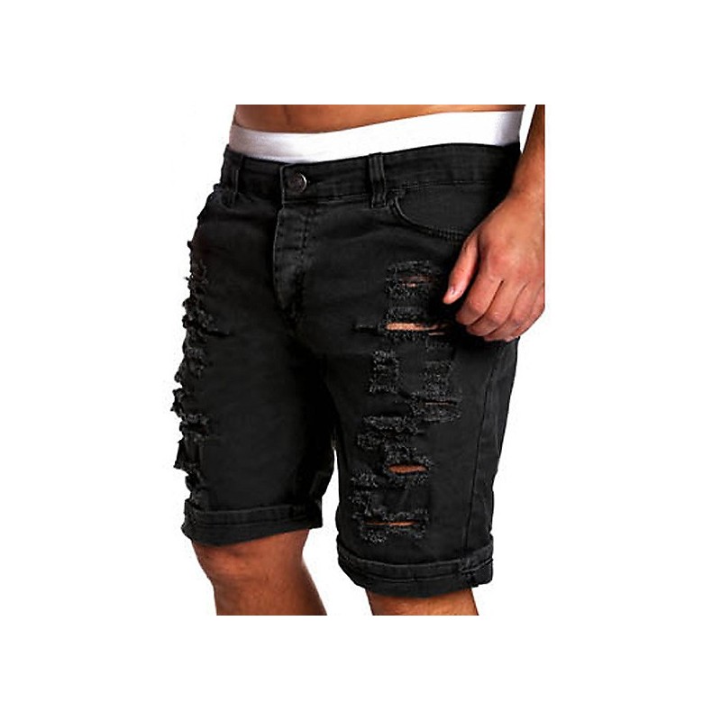 short preto rasgado masculino