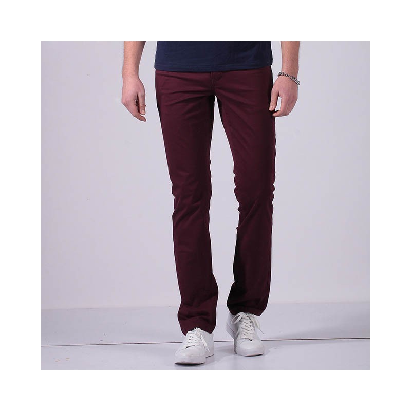 Casual Straight Men's Casual Slim Caramel and Black Wine Col