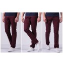 Calça Masculina Reta Casual Jeans Slim Cor Vinho Caramel e Preta