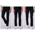 Casual Straight Men's Casual Slim Caramel and Black Wine Color Jeans