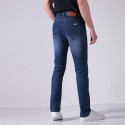 Calça Masculina Jeans Corte Reto Azul Clássico Justa Estilo Casual