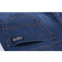 Calça Masculina Jeans Corte Reto Azul Clássico Justa Estilo Casual