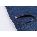 Calça Masculina Jeans Corte Reto Azul Clássico Justa Estilo Casual