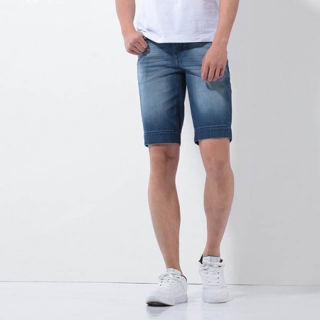 Bermuda Jeans Masculina Slim Fit Casual Estilo Limpo Moda Verão