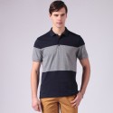 Camiseta Polo Masculina Listrada Esporte Fino Algodão Manga Curta