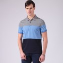 Camiseta Polo Masculina Listrada Esporte Fino Algodão Manga Curta