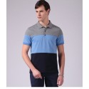 Camiseta Polo Masculina Listrada Esporte Fino Algodão Manga Curta