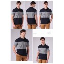 Men's Polo Shirt Striped Sport Thin Cotton Short Sleeve