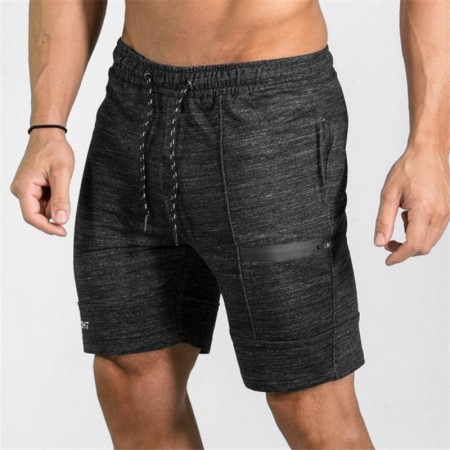 Men's Casual Short Navy Blue Above Knee Adjustable Workout