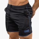 Short de Treino Masculino Preto com Listra Vermelha para Academia