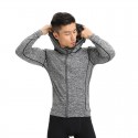 Men's Training Hooded Sweatshirt Gray Zip Hooded Long Sleeve