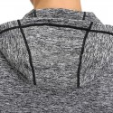 Men's Training Hooded Sweatshirt Gray Zip Hooded Long Sleeve