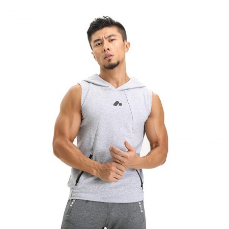 Men's Sport Tank Top Hooded Training Confortave Brand