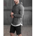 Moletom Masculino Moda Esporte Casual Justo para Treino com Capuz