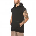 Men's Casual Tank Top Casual Fitness Hooded with Kangaroo Pocket