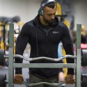 Moletom Fitness Masculino Esporte com Capuz para Academia em Zíper