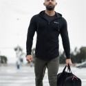 Moletom Fitness Masculino Esporte com Capuz para Academia em Zíper