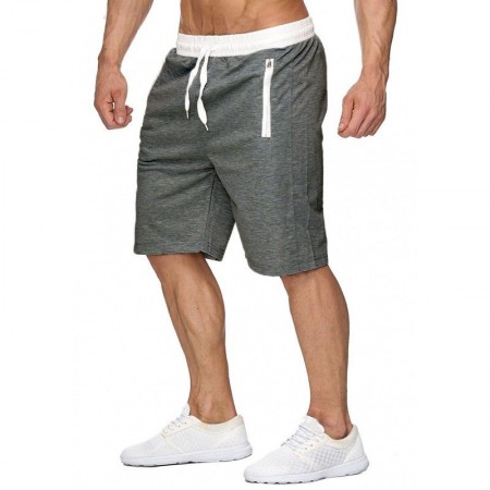Short Men's Sweatshirt Gray Casual Adjustable Large Comfortable