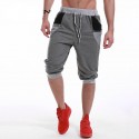 Short Moletom Para Treino Masculino Esporte Casual Ajustável