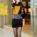 Winter Dress Tricot Short Sleeve Long Womenswear