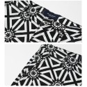 Bermuda Casual Mens Print Black and White Fashion Beach Summer