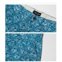 Men's Short Bermuda Print Blue And White Casual Beachwear