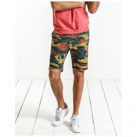 Bermuda Camuflada Exercito Masculina acima do Joelho Ziper Casual