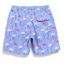 Bermuda de Banho Masculina Estampada Passaros Flamingo