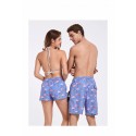 Men's Swimwear Print Flamingo Passaros