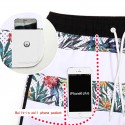 Short Tactel Masculino Listrado Moda Praia Estampa Floral Tropical