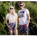 Men's Swimwear Fashion Beach Floral Print Holiday