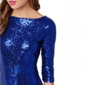 Bright Blue Dress Party Short High Couture Glamour