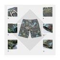 Bermuda Trade Fairs Tactel Gray Tropical Print Above the Knee Man