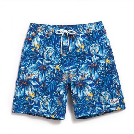 Bermuda Surfe Moda Praia Masculina Estampada Floral Azul Linda