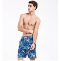 Bermuda Surfe Moda Praia Masculina Estampada Floral Azul Linda