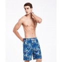 Bermuda Surfe Moda Praia Masculina Estampada Floral Azul Linda