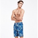 Bermuda Surfe Moda Praia Masculina Estampada Floral Azul Linda