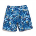 Bermuda Surfe Moda Praia Masculina Estampada Floral Azul Linda