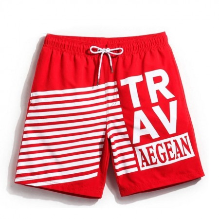 Men's Pants Striped Sport Training Red and Black Academy