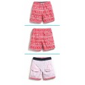 Short Masculino Curto Praia Estampada Vermelha acima do joelho