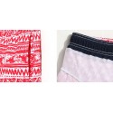 Men's Short Short Red Printed Beach above the knee