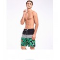 Men's Short Bermuda Floral Pattern Striped Beach Fashion