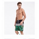Men's Short Bermuda Floral Pattern Striped Beach Fashion