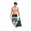 Men's Short Bermuda Floral Pattern Striped Beach Fashion