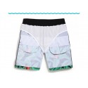 Men's Short Bermuda Floral Pattern Striped Beach Fashion